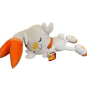 Pokemon sleeping scorbunny plush NWT